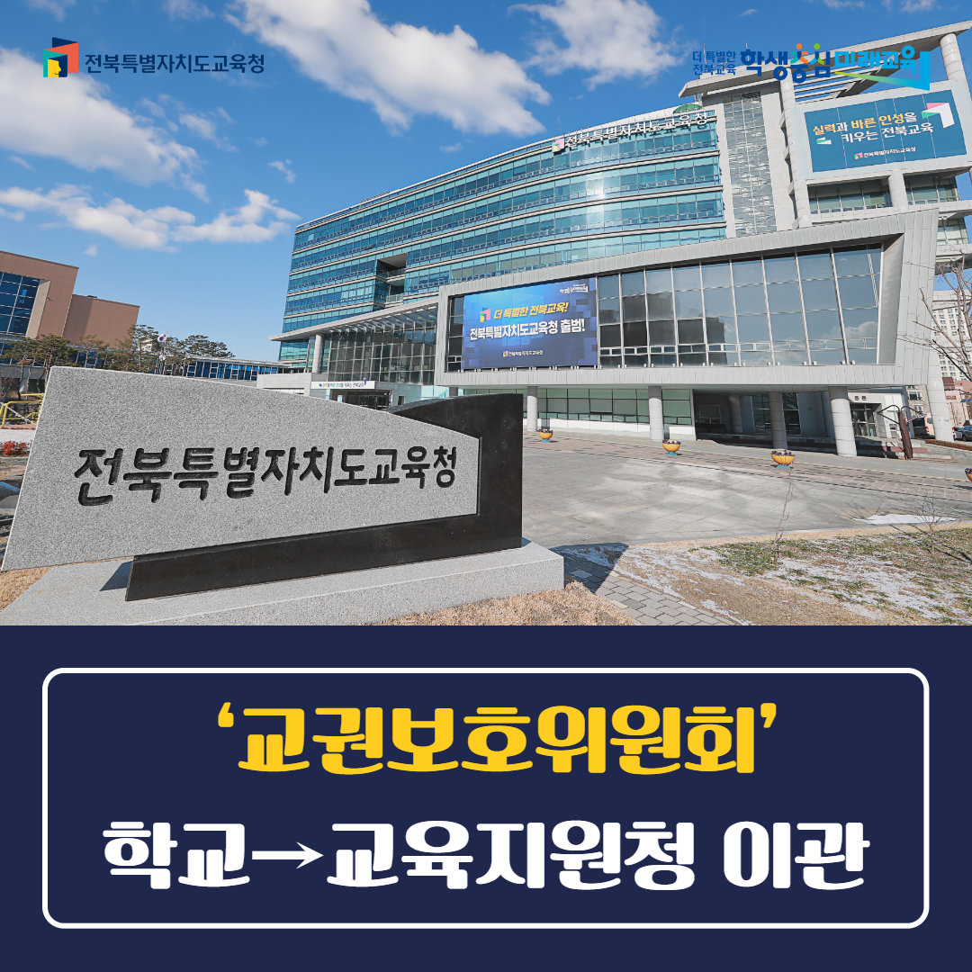 ‘교권보호위원회’ 학교 - →교육지원청 이관