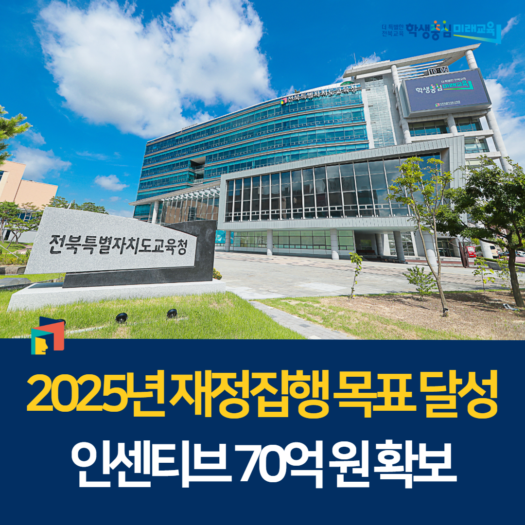 2025년 재정집행 목표 달성, 인센티브 70억 원 확보 이미지(1)