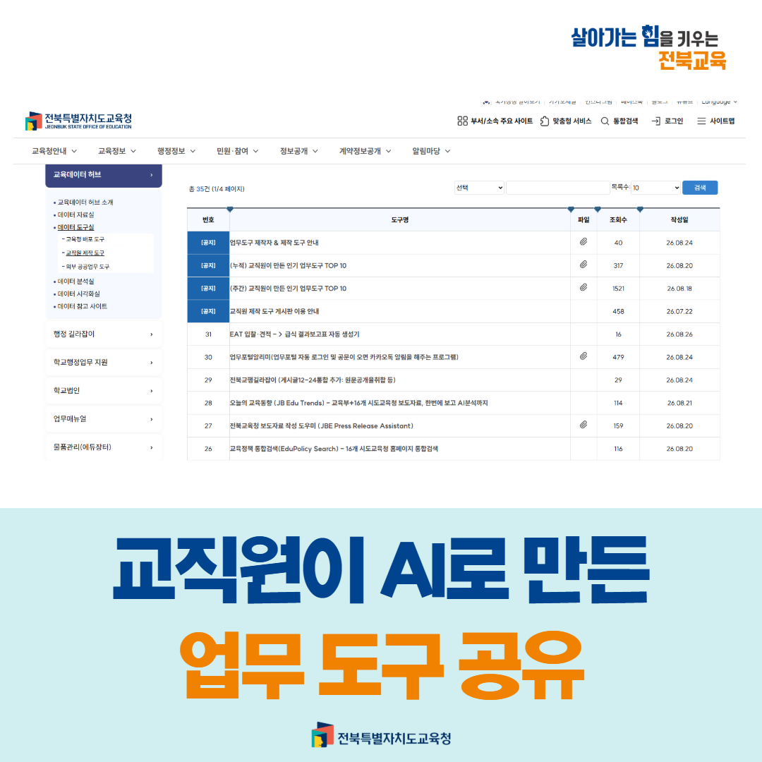 전북교육청, 교직원이 AI로 만든 업무 도구 공유 이미지(1)